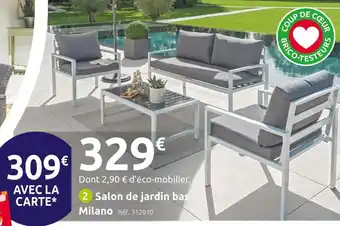Mr Bricolage Salon de jardin bas milano offre