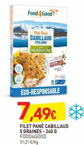 naturéO Filet apne cabillau 5 graines 240g offre