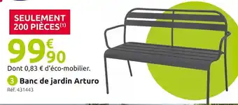 Mr Bricolage Banc de jardin arturo offre
