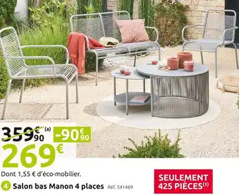 Mr Bricolage Salon bas manon 4 places offre