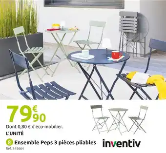 Inventiv ensemble peps 3 piĂšces pliables