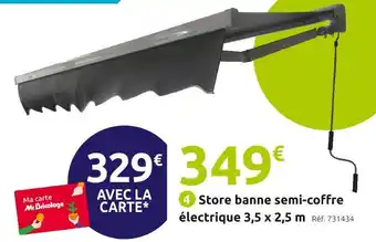 Mr Bricolage Store banne semi-coffre électrique offre