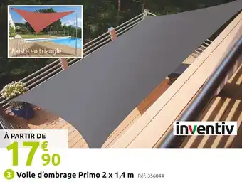 Mr Bricolage Inventiv voile d’ombrage primo offre