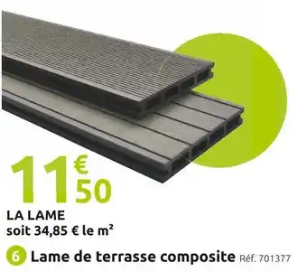 Mr Bricolage Lame de terrasse composite offre