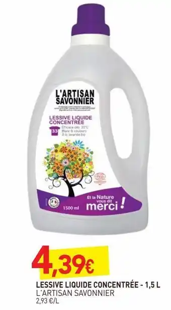 naturéO Lessive liquide concentree 1.5l offre