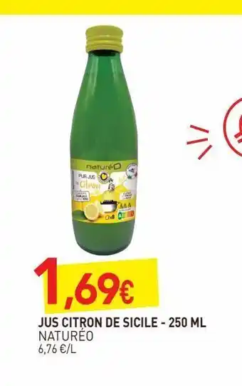 naturéO Jus citron de sicile 250ml offre
