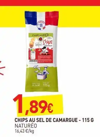 naturéO Chips au sel de camargue 115g offre