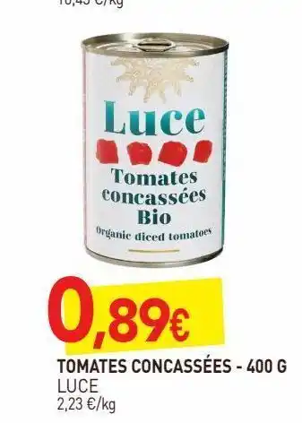 naturéO Tomates concassees 400g offre