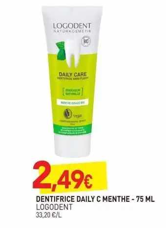 naturéO Dentifrice daily c menthe 75ml offre