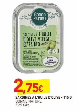 naturéO Sardines à l'huile d`olive 115g offre