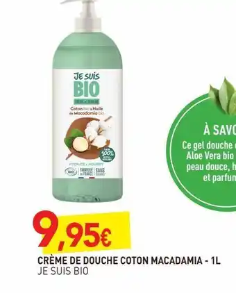 Crème de douche coton macadamia 1l