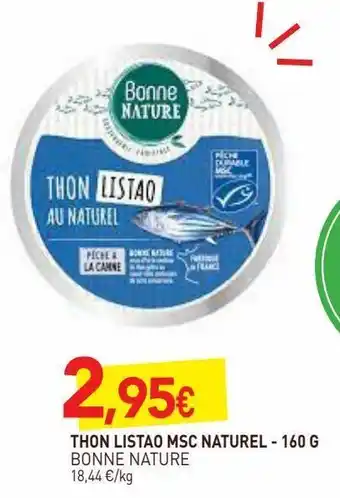 naturéO Thon listao msc naturel 160g offre
