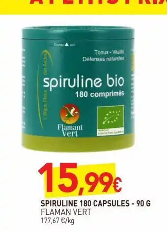 naturéO Spiruline 180 capsules 90g offre