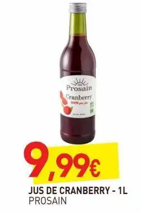 naturéO Jus de cranberry 1l offre