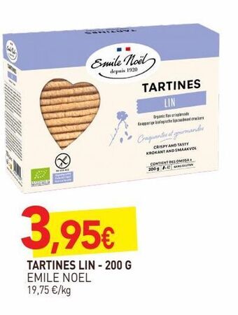 naturéO Tartines lin 200g offre