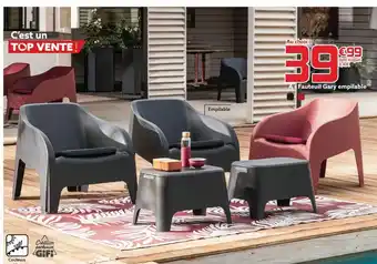 Gifi Fauteuil gary empilable offre