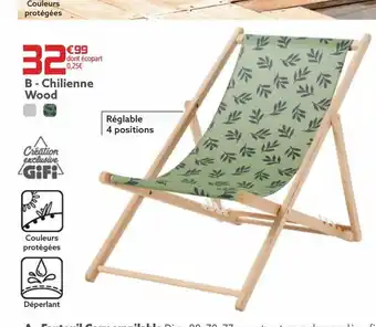 Gifi Chilienne wood offre