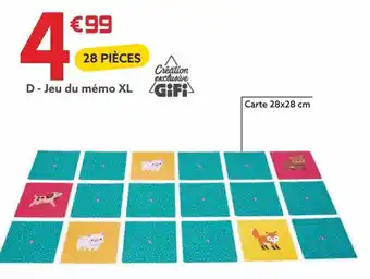 Gifi Jeu du memo xl offre