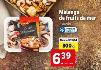 Lidl Mélange de fruits de mer offre