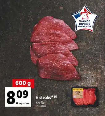 Lidl 6 steaks offre