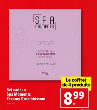 Lidl Set cadeau spa moments creamy rose blossom offre
