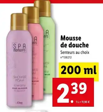 Lidl Mousse de douche offre