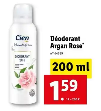 Lidl Déodorant argan rose offre