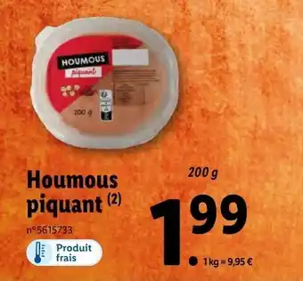 Lidl Houmous piquant offre