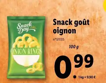 Lidl Snack goût oignon offre