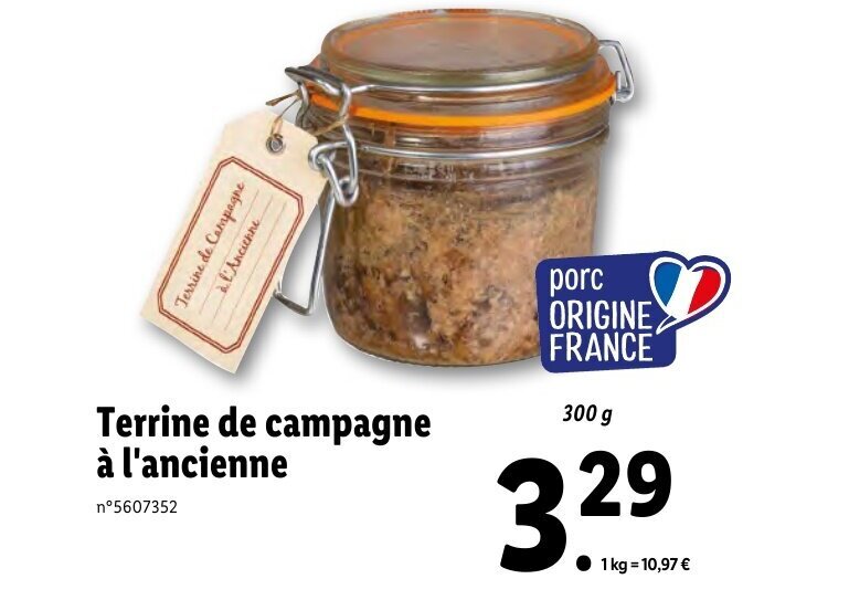 Promo Terrine de campagne à l'ancienne chez Lidl