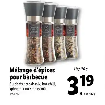 Lidl Mélange d'épices pour barbecue offre