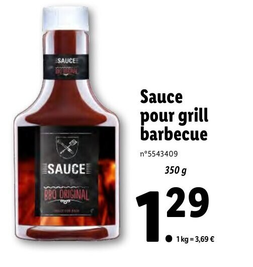 Promo Sauce pour grill barbecue chez Lidl
