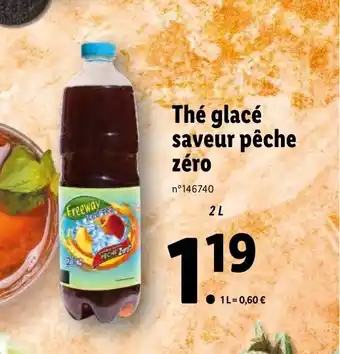 Lidl Thé glacé saveur pêche zéro offre