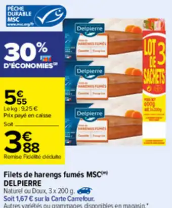 Carrefour Filets De Harengs Fumés MSC offre