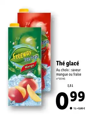 Lidl Thé glacé offre