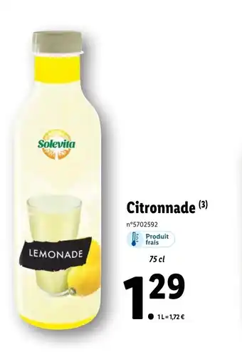 Lidl Citronnade offre