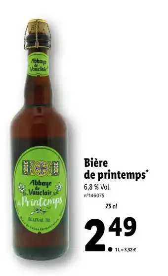 Lidl Bière de printemps offre