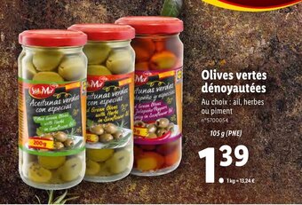 Lidl Olives vertes dénoyautées offre