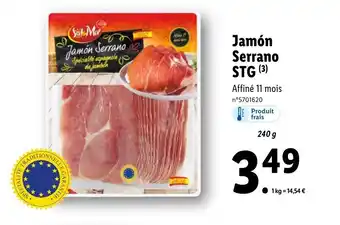 Lidl Jamón serrano STG offre