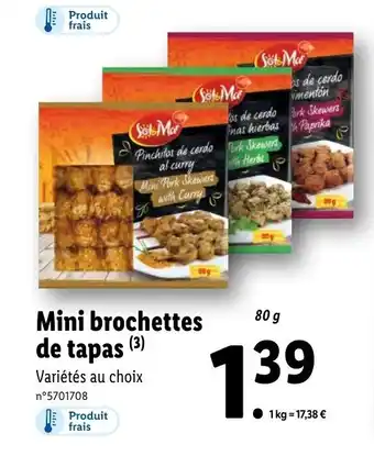Lidl Mini brochettes de tapas offre