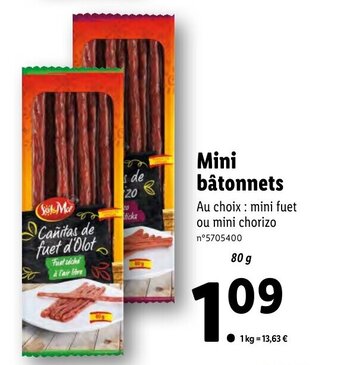 Lidl Mini bâtonnets offre