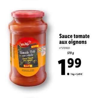Lidl Sauce tomate aux oignons offre
