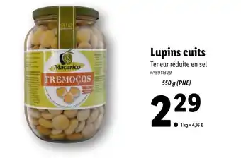 Lidl Lupins cuits offre