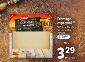 Lidl Fromage espagnol offre