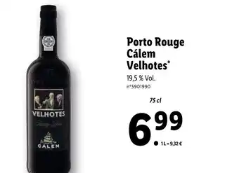 Lidl Porto rouge cálem velhotes offre
