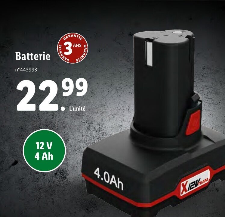 Promo Batterie chez Lidl