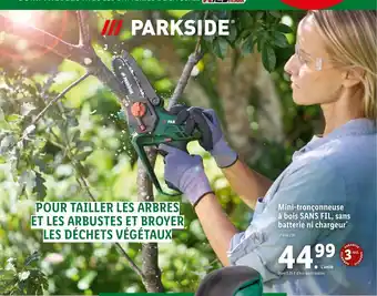 Lidl Mini-Tronçonneuse à Bois Sans Fil, Batterie ni Chargeur offre