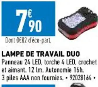 Brico Cash Lampe de Travail Duo offre