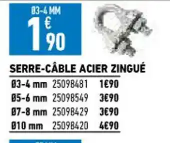 Serre-Câble Acier Zingué