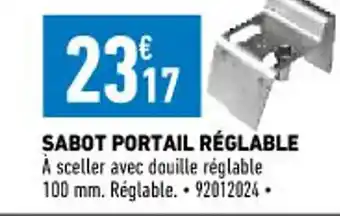Sabot Portail Réglable